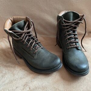 Steve Madden - Combat Boot - Ankle, Dark Green 7.5